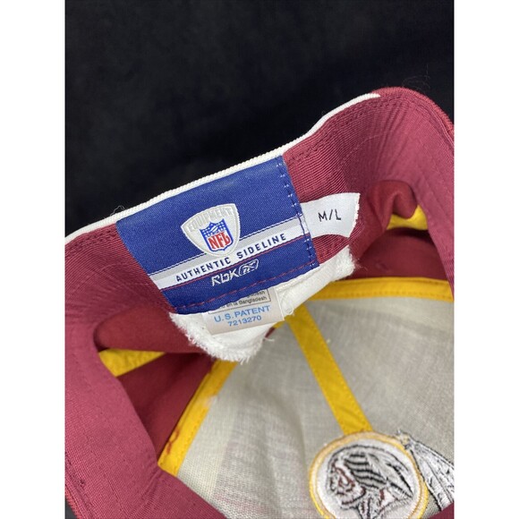 Vintage Y2k Clinton Portis Autographed Washington Redskins Reebok NFL Hat M/L - Picture 7 of 7